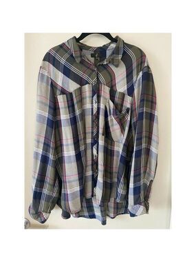 G:21 Button-Up Multicolor Plaid Shirt Size XXL